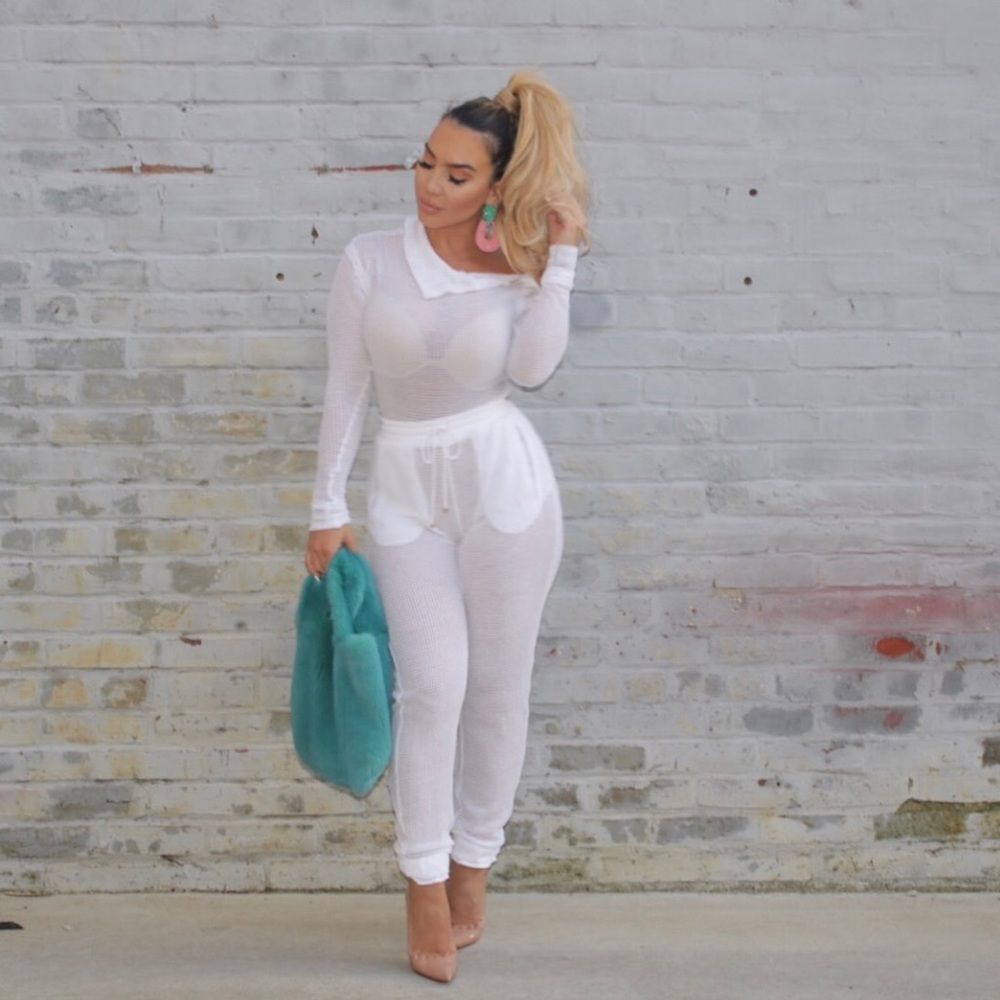 White net Ricki Brazil body suit